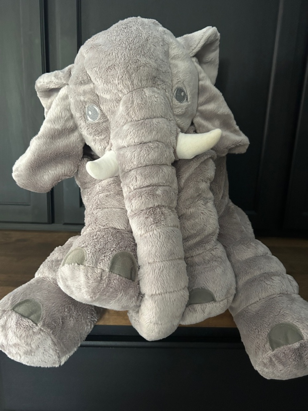 IKEA JÄTTESTOR Plush Elephant - Light Gray